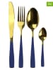 Ard'time 24tlg. Besteck-Set "Majorelle" in Gold/ Blau