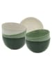Ard'time 6er-Set: Schalen "Mila" in Grün/ Weiß - Ø 14,2 cm