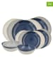 Ard'time 18-delig combiservies "Oia" blauw/grijs/crème