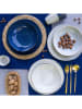 Ard'time 18tlg. Kombiservice "Oia" in Blau/ Grau/ Creme