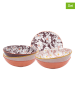 Ard'time 6er-Set: Suppenteller "Ophelia" in Rosa/ Orange/ Lila - Ø 21 cm