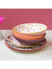 Ard'time 6er-Set: Suppenteller "Ophelia" in Rosa/ Orange/ Lila - Ø 21 cm