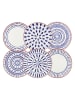 Ard'time 6-delige set: dessertborden "Santorin" blauw - Ø 20,5 cm