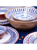 Ard'time 3-delige set: saladegerei "Santorin" lichtbruin/wit/blauw
