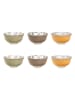 Ard'time 6-delige set: kommen "Sasebo" geel/groen/grijs - 350 ml