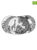 Ard'time 6er-Set: Speiseteller "Savana" in Weiß/ Schwarz - Ø 27 cm