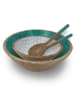 Ard'time Salatbesteck "Sea" in Hellbraun/ Türkis - (L)30 x (B)7,5 cm