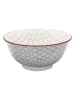 Ard'time 6-delige set: kommen "Slow" wit/grijs - (H)8 x Ø 18 cm