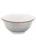Ard'time 6-delige set: kommen "Slow" wit/grijs - (H)8 x Ø 18 cm