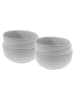Ard'time 6-delige set: kommen "Terre De Sienne" grijs/wit - Ø 14,2 cm