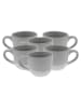 Ard'time 6er-Set: Tassen "Terre de Sienne" in Grau/ Weiß - 250 ml