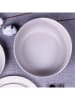 Ard'time 6-delige set: saladeschalen "Terre de Sienne" grijs/wit - Ø 24 cm