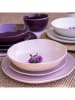 Ard'time 6-delige set: dinerborden "Terra" crème/paars/lichtroze - Ø 26 cm