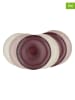 Ard'time 6-delige set: dessertborden "Terra" crème/paars/lichtroze - Ø 20,5 cm