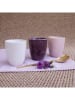 Ard'time 6er-Set: Kaffeebecher "Terra" in Lila/ Creme/ Rosa - (H)8,5 x  Ø 7 cm
