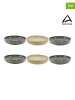 Ard'time 6er-Set: Suppenteller "Terralha" in Beige/ Grün - Ø 20,2 cm