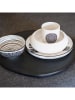 Ard'time 6-delige set: kommen "Yucatan" wit/zwart - Ø 11 cm