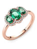Pandora Rosévergold. Ring mit Edelsteinen