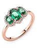 Pandora Rosévergold. Ring mit Edelsteinen