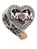 Pandora Srebrny charms "Mom & Heart" z kabaszonem i cyrkonią