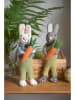 Gry & Sif Figurka dekoracyjna "Bunny" w kolorze szaro-zielonym - dł. 27 cm