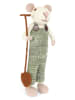 Gry & Sif Figurka dekoracyjna "Mouse" w kolorze zielono-białym - dł. 27 cm
