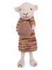 Gry & Sif Figurka dekoracyjna "Sheep" w kolorze biało-czerwono-musztardowym - dł. 27 cm