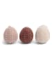Gry & Sif 3-delige set: decohanger ''Eggs'' lichtroze/wit - (H)3,75 x Ø 3 cm