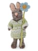 Gry & Sif Figurka dekoracyjna "Bunny" w kolorze szaro-zielonym - dł. 13 cm