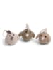 Gry & Sif 3er-Set: Dekohänger ''Mini Rooster'' in Beige - (L)4 cm