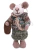 Gry & Sif Figurka dekoracyjna "Mouse" w kolorze biało-zielonym - dł. 11 cm