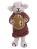 Gry & Sif Dekofigur ''Sheep'' in Weiß/ Rot - (L)11 cm