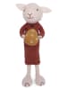 Gry & Sif Figurka dekoracyjna "Sheep" w kolorze biało-czerwonym - dł. 60 cm