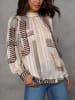 Milan Kiss Bluse in Creme/ Braun