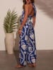 Milan Kiss Jumpsuit in Blau/ Weiß