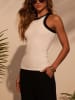 Milan Kiss Top in Creme/ Schwarz