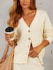 Milan Kiss Cardigan in Creme