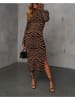 Milan Kiss Kleid in Camel/ Schwarz