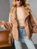 Milan Kiss Fleecejacke in Hellbraun/ Beige