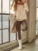 Milan Kiss Sweatshirt in Beige