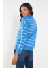Milan Kiss Pullover in Blau/ Weiß