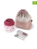 Monbento 6-delige lunchset roze/lichtroze