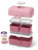 Monbento 7tlg, Lunch-Set in Rosa/ Pink