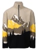 Brunotti Fleecepullover "Rodrigo-Print" in Beige/ Khaki/ Gelb