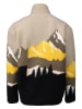 Brunotti Fleecepullover "Rodrigo-Print" in Beige/ Khaki/ Gelb