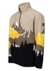 Brunotti Fleecepullover "Rodrigo-Print" in Beige/ Khaki/ Gelb