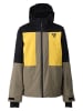 Brunotti Ski-/ Snowboardjacke "Aratiny" in Khaki/ Schwarz/ Gelb