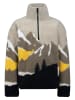 Brunotti Fleecepullover "Rodrigy-Print" in Khaki/ Beige/ Gelb