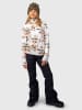 Brunotti Fleecepullover "Mismy" in Weiß/ Khaki/ Orange