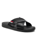 Tommy Hilfiger Shoes Leren slippers zwart